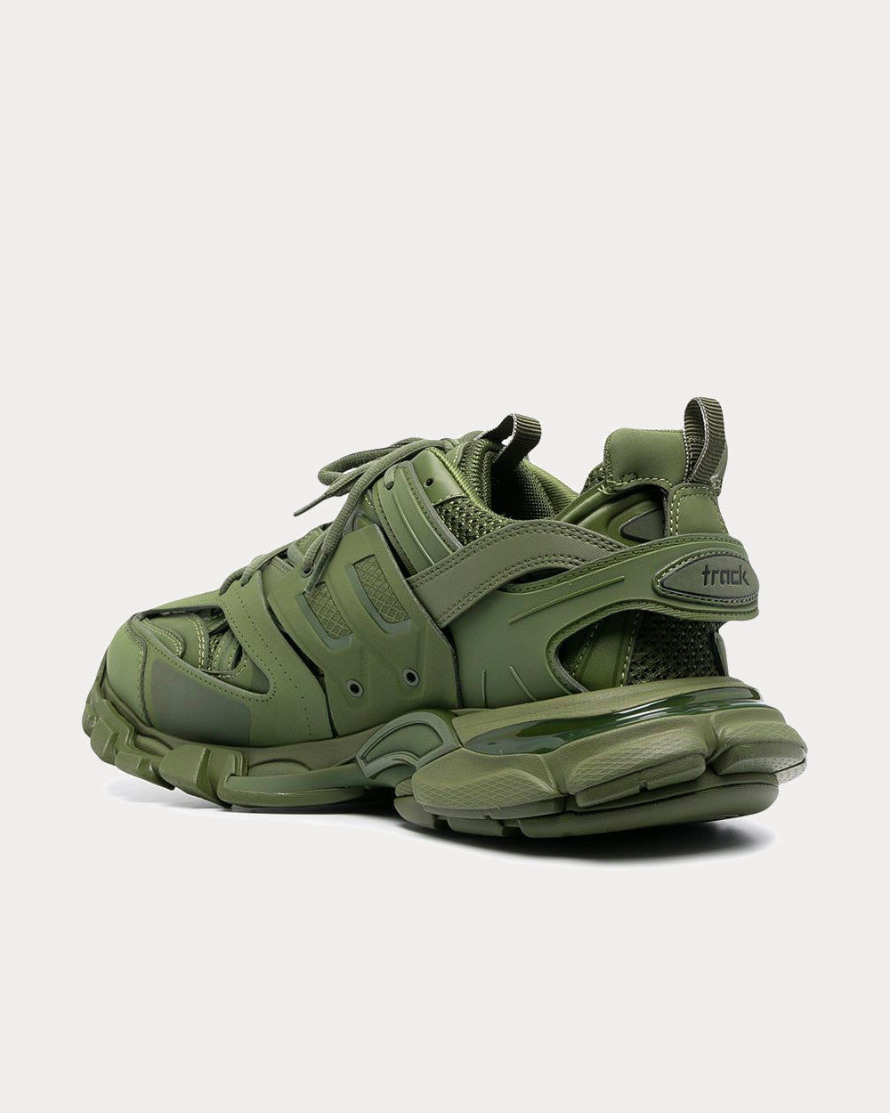 Balenciaga Track Lace-Up Green Low Top Sneakers - 3