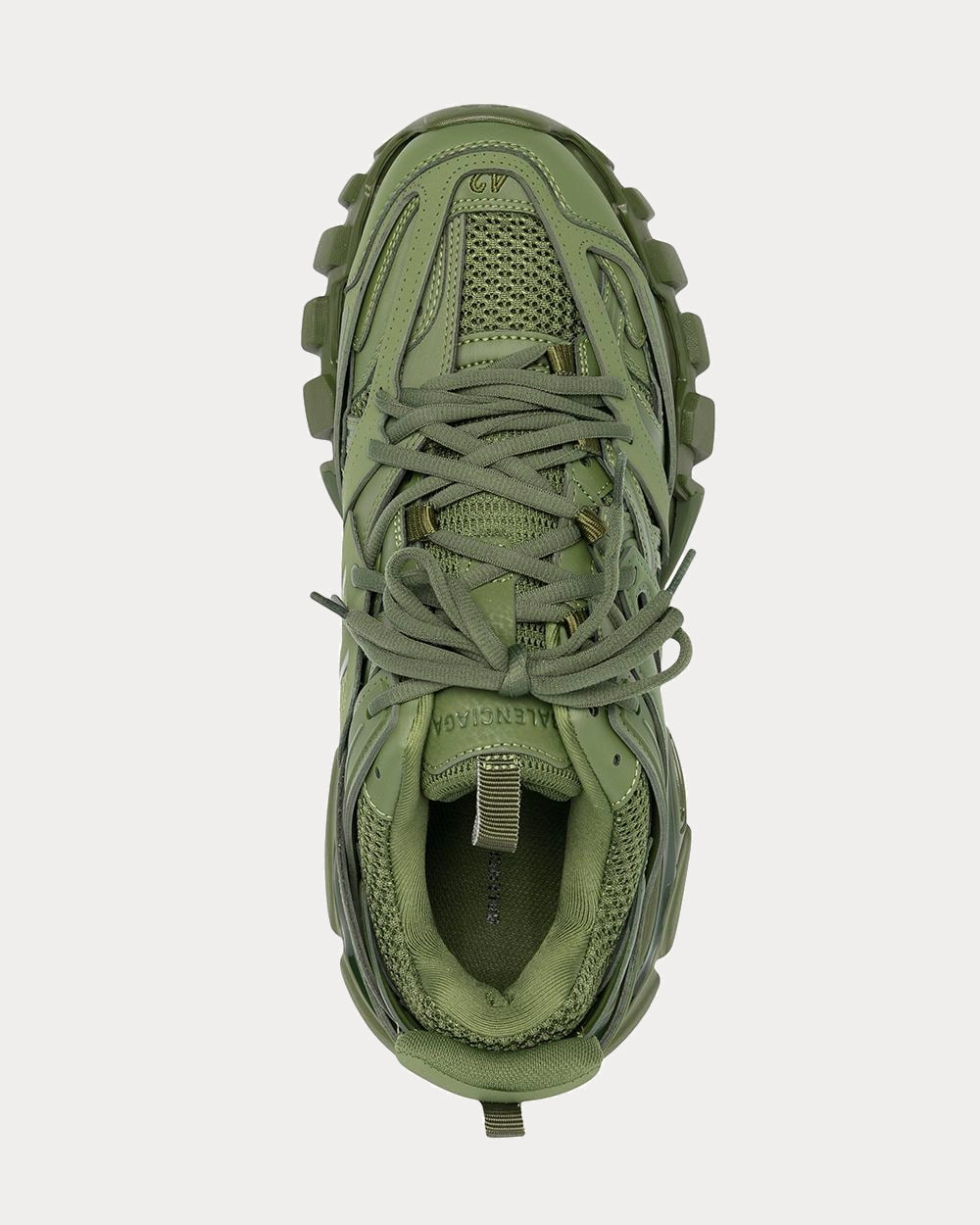 Balenciaga Track Lace-Up Green Low Top Sneakers - 4