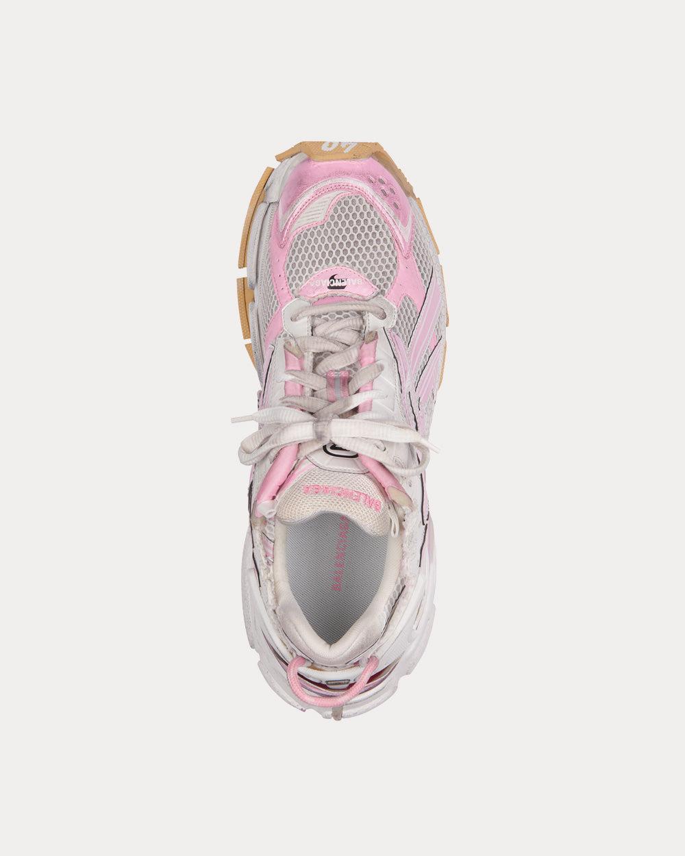 Balenciaga Runner Mesh & Nylon Pink Low Top Sneakers - 2