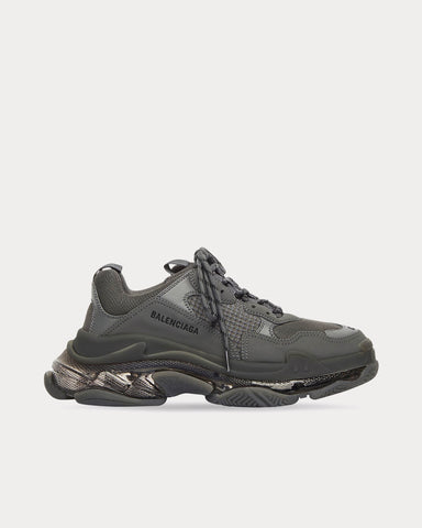 Balenciaga Triple S Clear Sole in Double Foam & Mesh Grey Low Top Sneakers