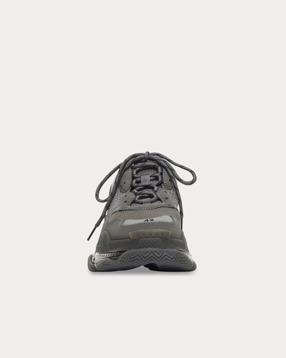 Balenciaga grey triple s clear sole sneakers best sale