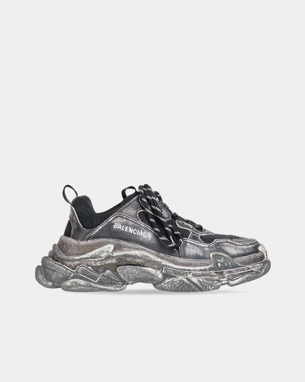 Balenciaga Triple S Faded Black Low Top Sneakers Sneak in Peace