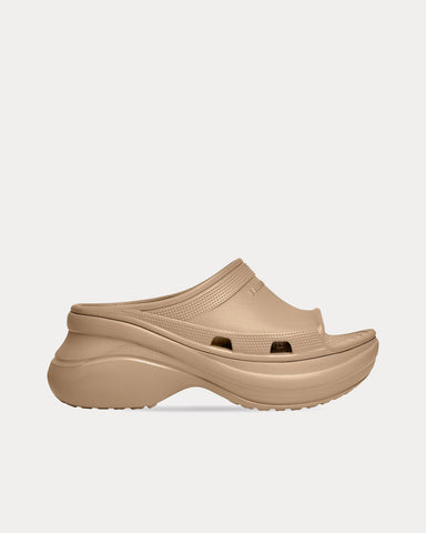 Balenciaga x Crocs Pool Rubber Beige Slide Sandals