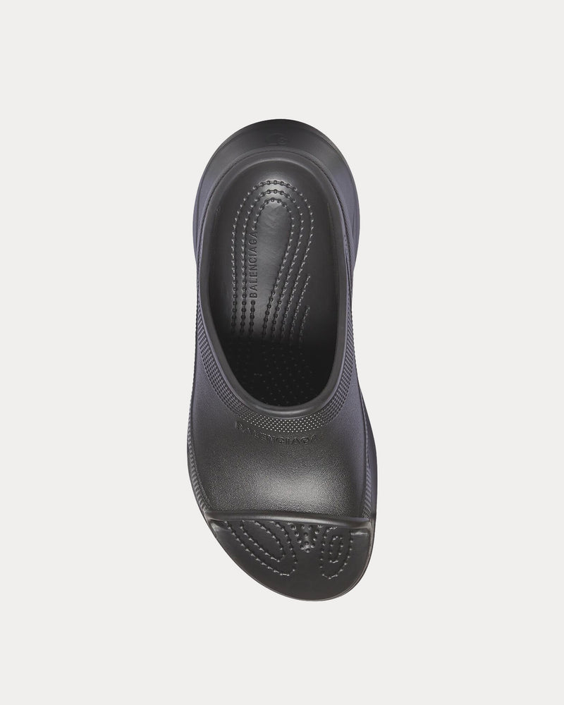 Balenciaga x Crocs Pool Rubber Black Slide Sandals - 2