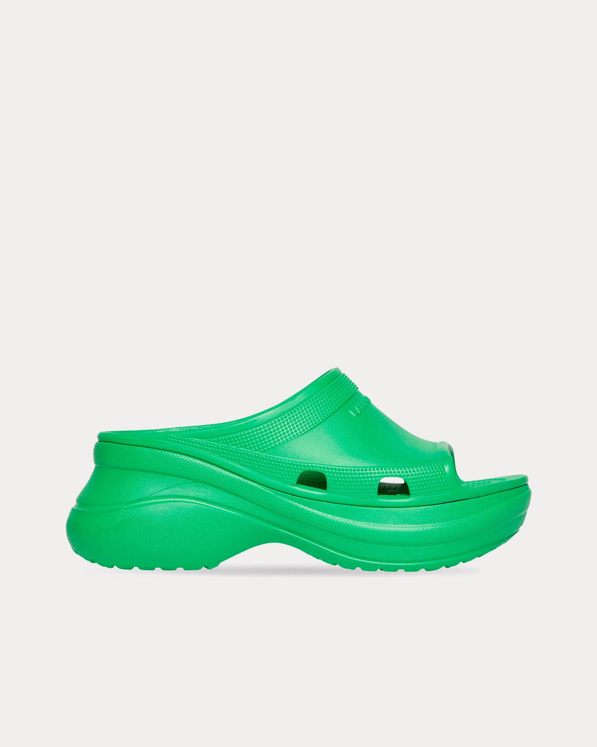 Balenciaga x Crocs Pool Rubber Green Slide Sandals - 1