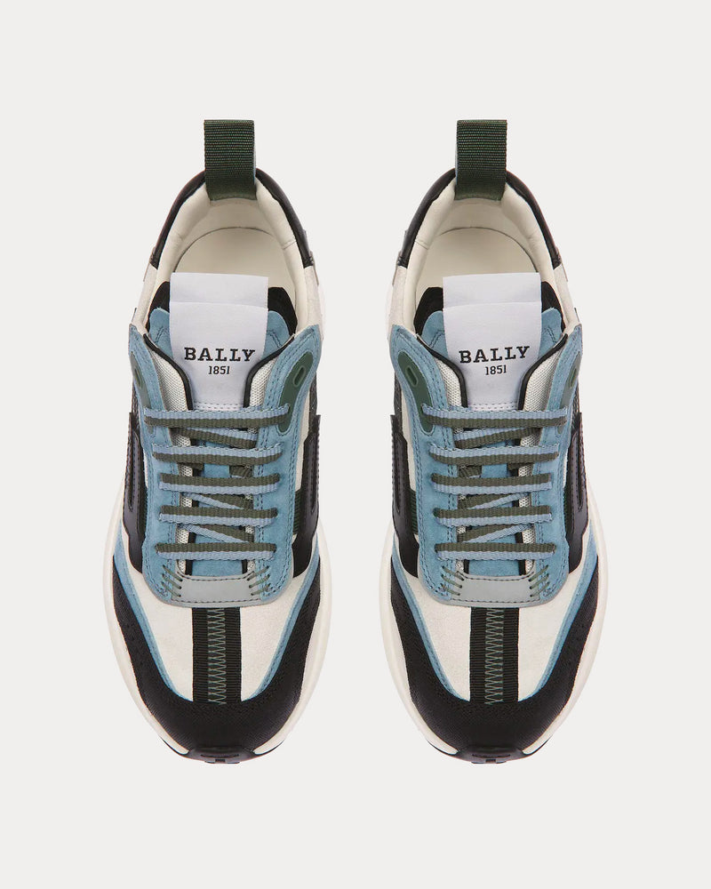 Bally Darky Leather Black / Dusty White / Light Blue Low Top Sneakers - 2