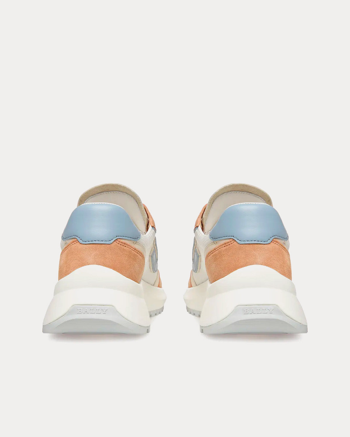 Bally Demmy Leather & Fabric Peach / Bone / White Low Top Sneakers - 4