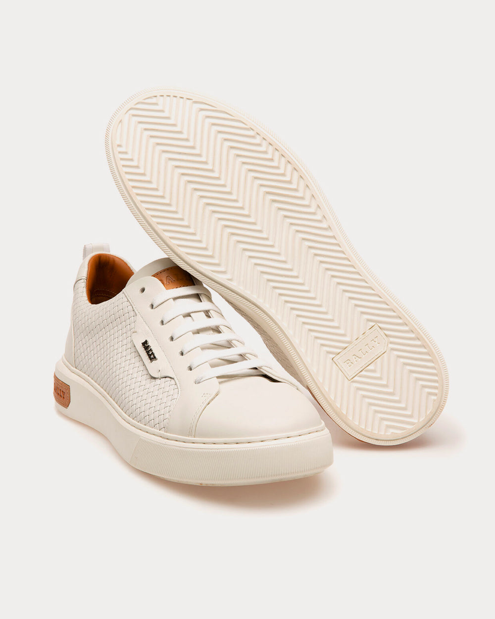 Bally Mickey Artisanal Leather White Low Top Sneakers - 2