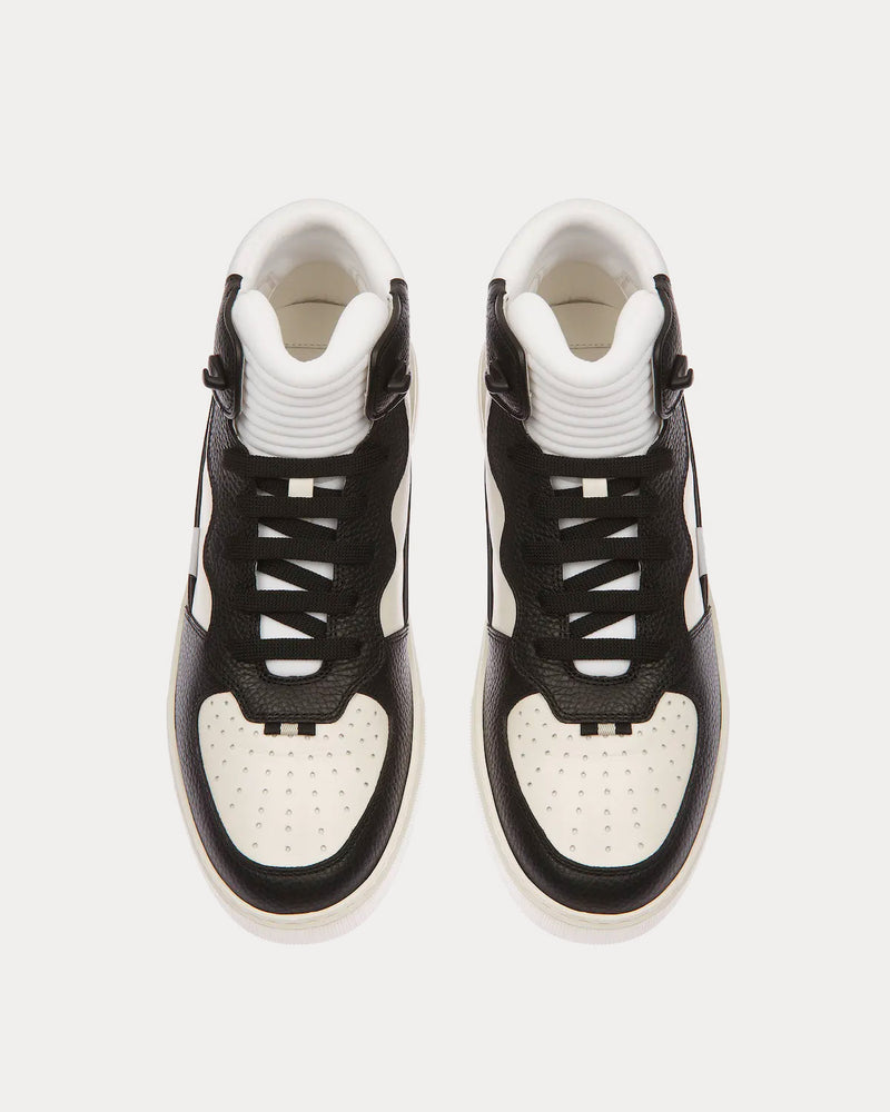 Bally Martyn Leather & Fabric Black / White High Top Sneakers - 2