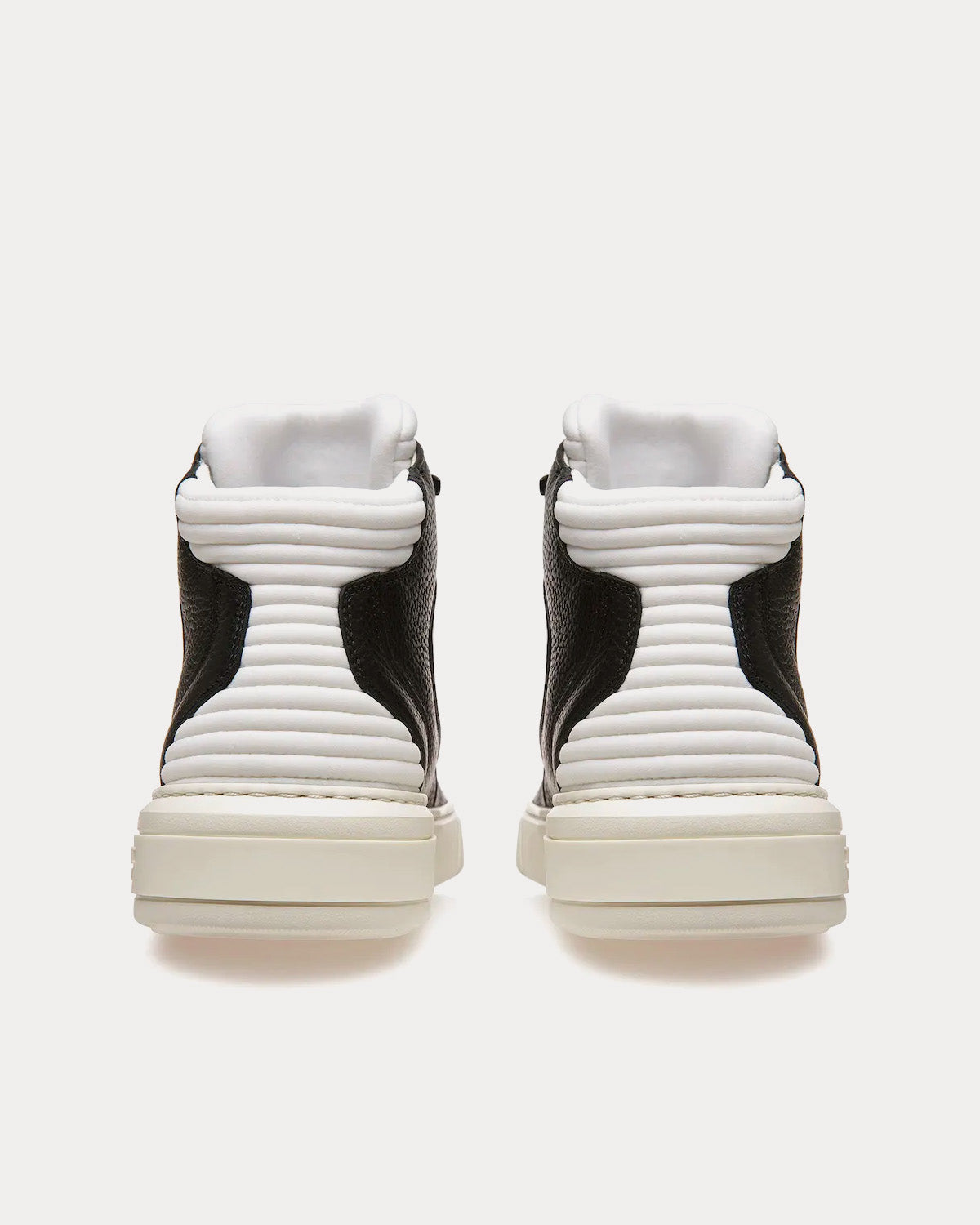 Bally Martyn Leather & Fabric Black / White High Top Sneakers - 4