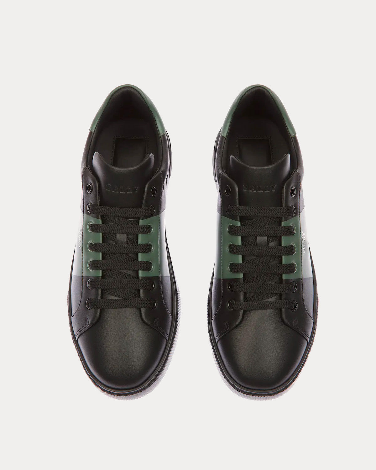 Bally Mitty Leather Black / Green Low Top Sneakers - 2