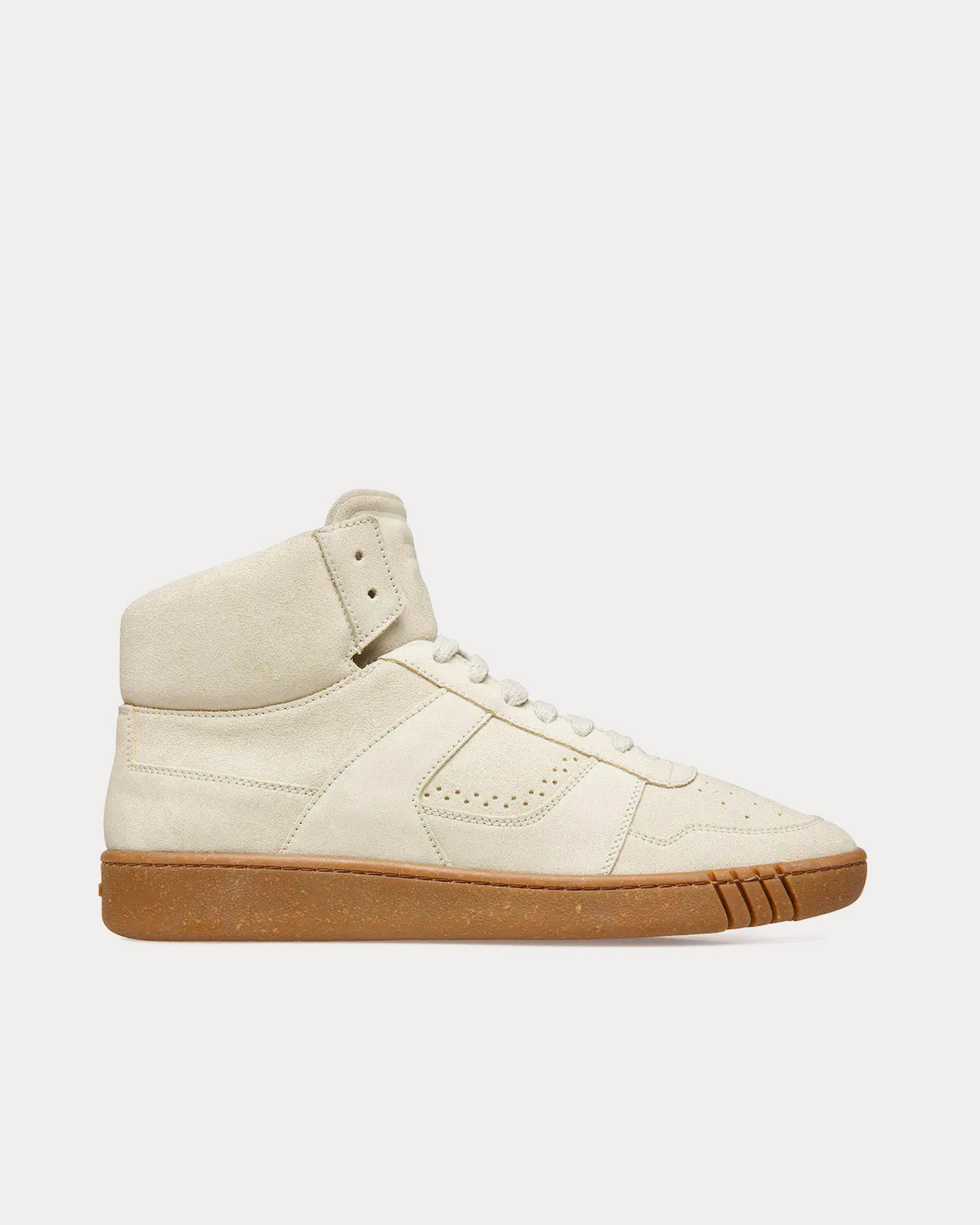 Bally Wiggles Leather Dusty White High Top Sneakers - 1