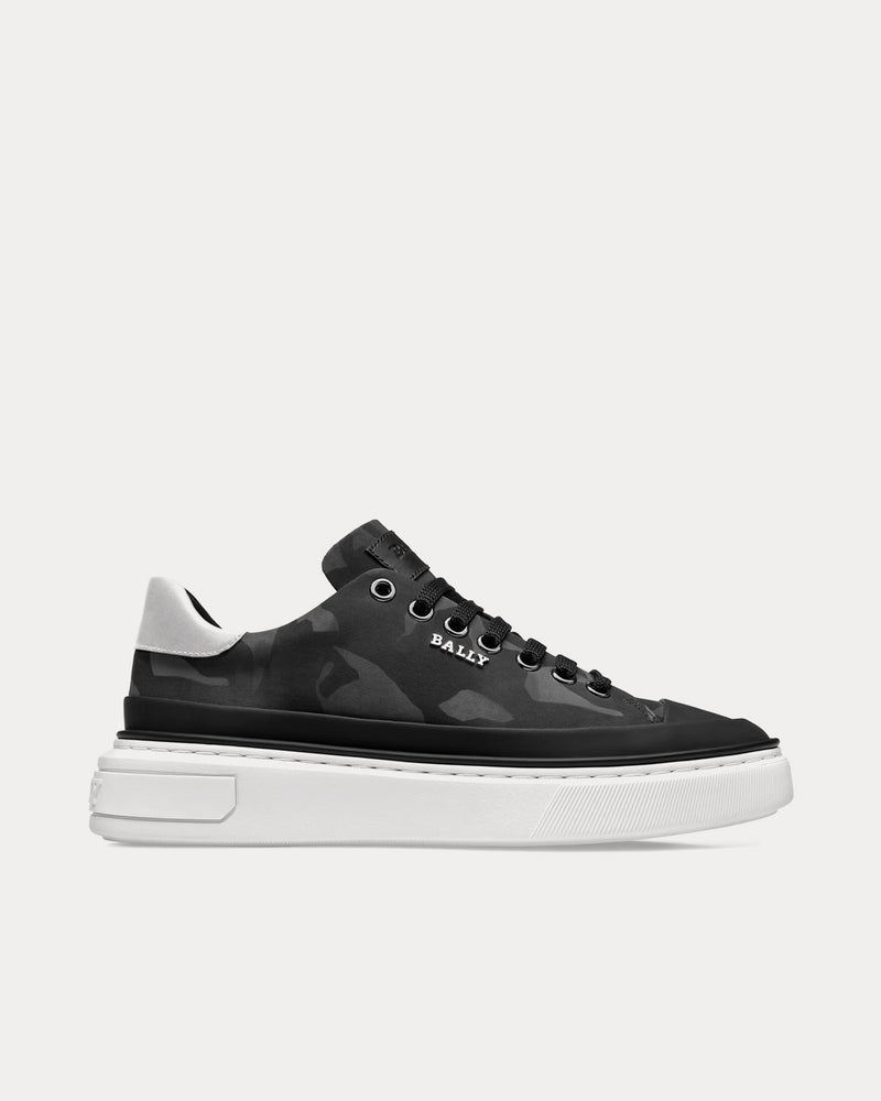 Bally Maily Recycled Polyester & Leather Black Low Top Sneakers - 1