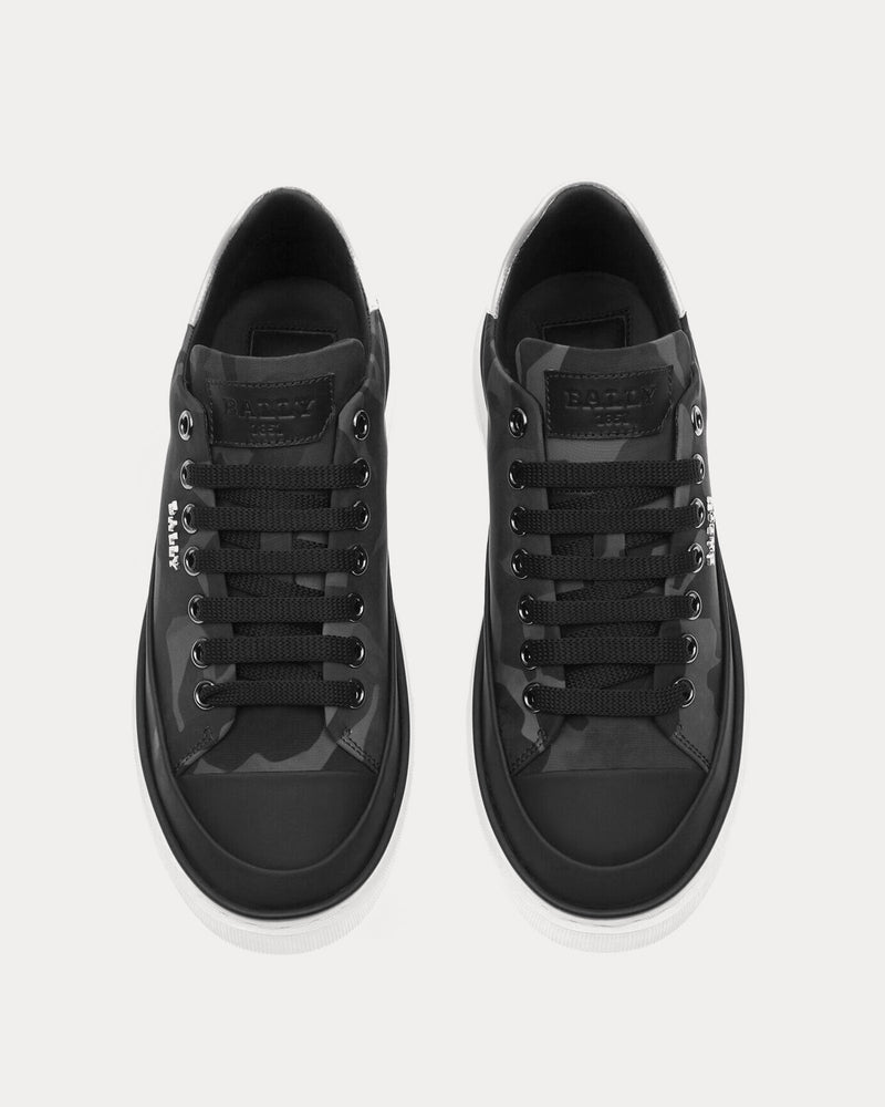 Bally Maily Recycled Polyester & Leather Black Low Top Sneakers - 2