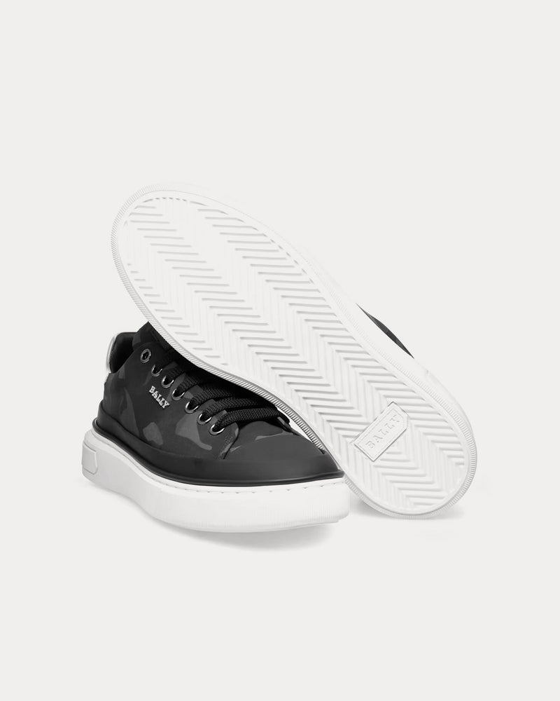 Bally Maily Recycled Polyester & Leather Black Low Top Sneakers - 4