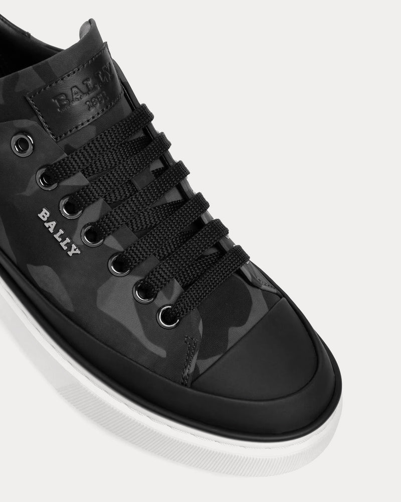 Bally Maily Recycled Polyester & Leather Black Low Top Sneakers - 5