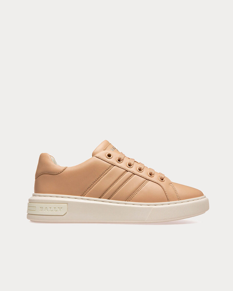 Bally Mandye Leather Blush Pink Low Top Sneakers - 1