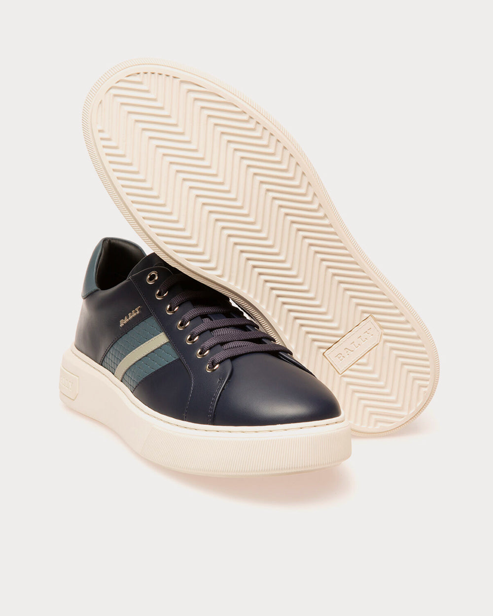 Bally Marcus Leather Navy Low Top Sneakers - 2