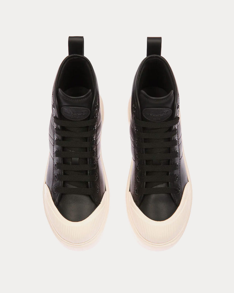 Bally Maren Leather Black High Top Sneakers - 2