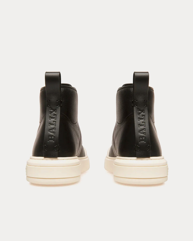 Bally Maren Leather Black High Top Sneakers - 4