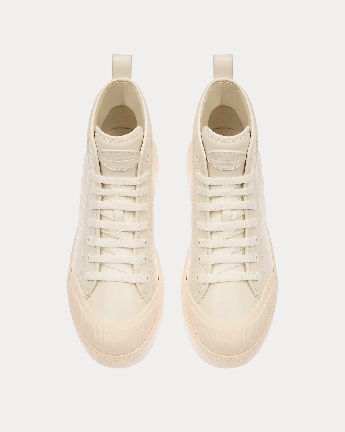 Bally Maren Leather White High Top Sneakers - 2