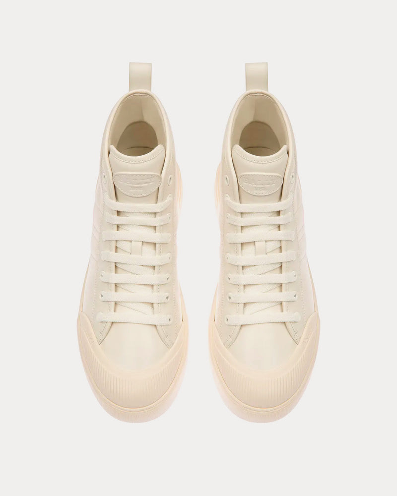 Bally Maren Leather White High Top Sneakers - 2