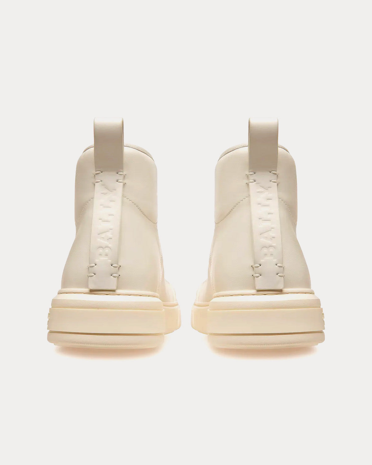 Bally Maren Leather White High Top Sneakers - 4