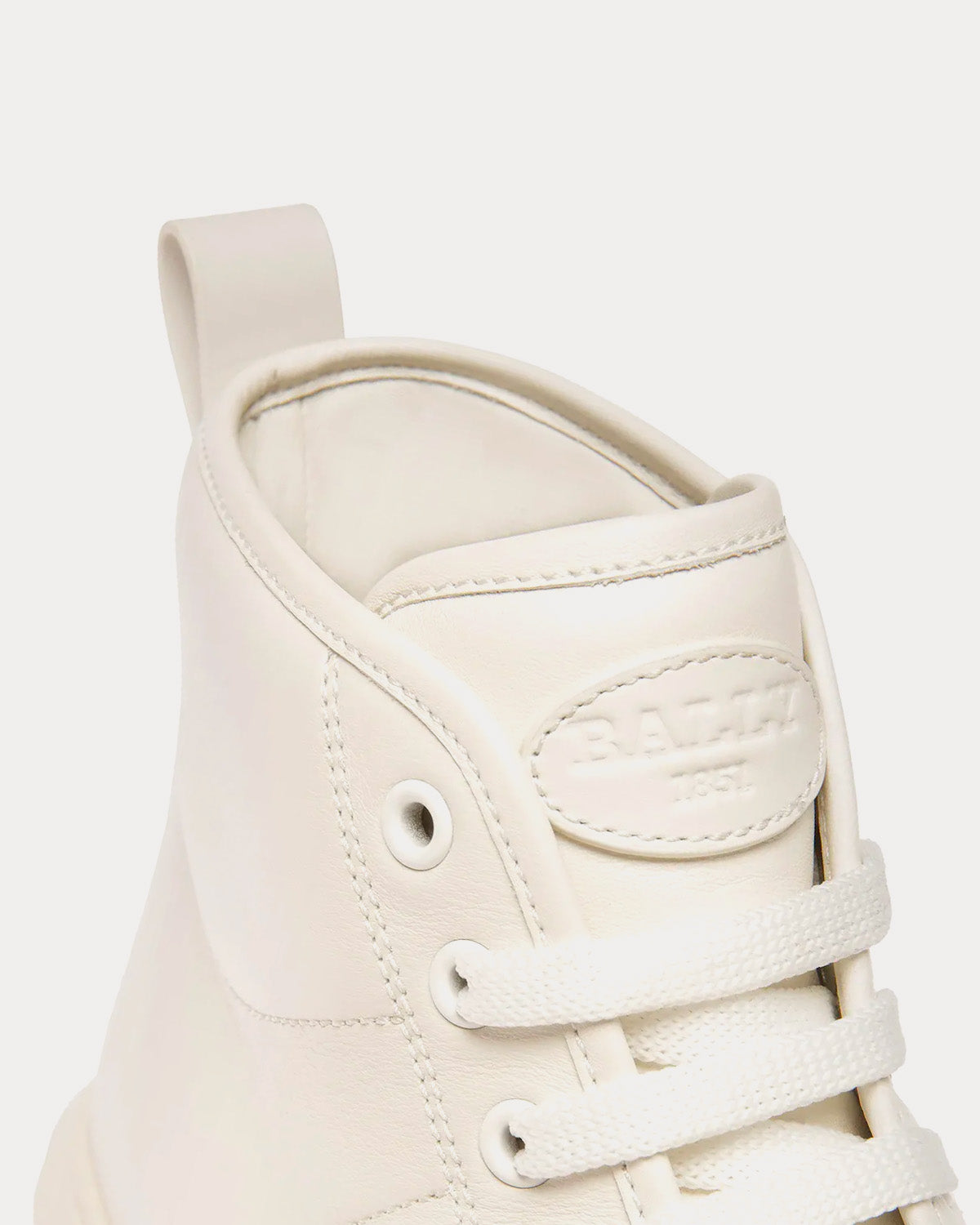 Bally Maren Leather White High Top Sneakers - 5