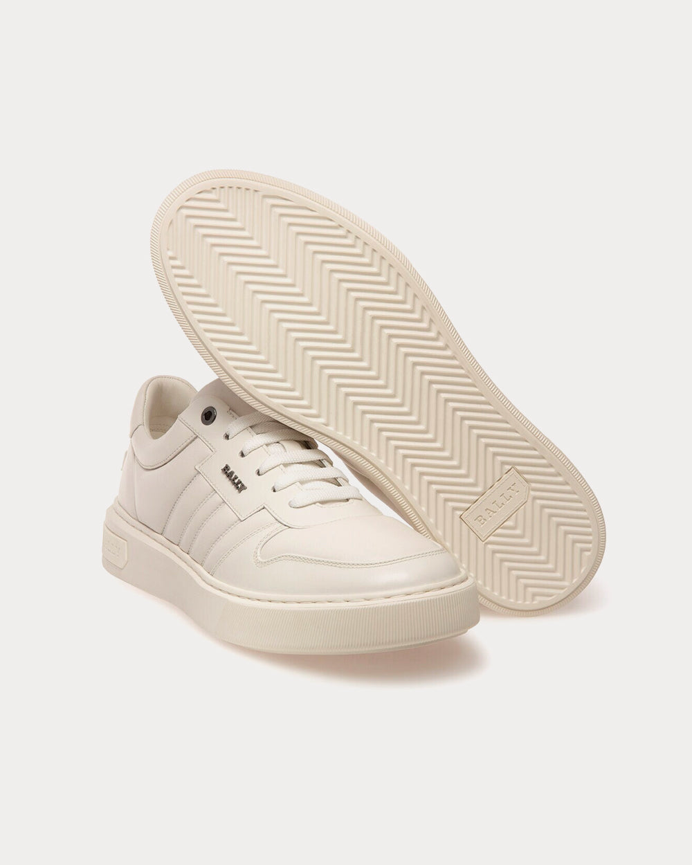 Bally Maudo Leather White Low Top Sneakers - 2