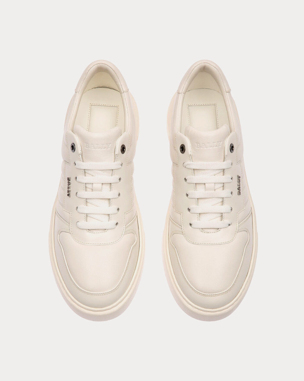 Bally Maudo Leather White Low Top Sneakers - 3