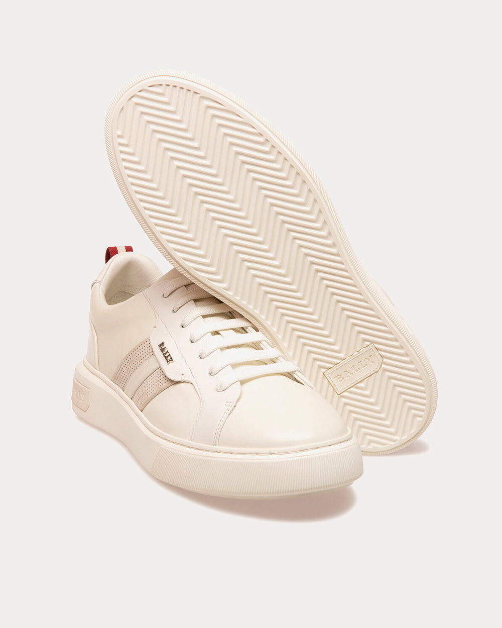 Bally Maxim Leather White Low Top Sneakers - 2