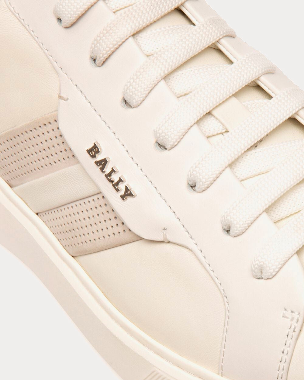 Bally Maxim Leather White Low Top Sneakers - 5