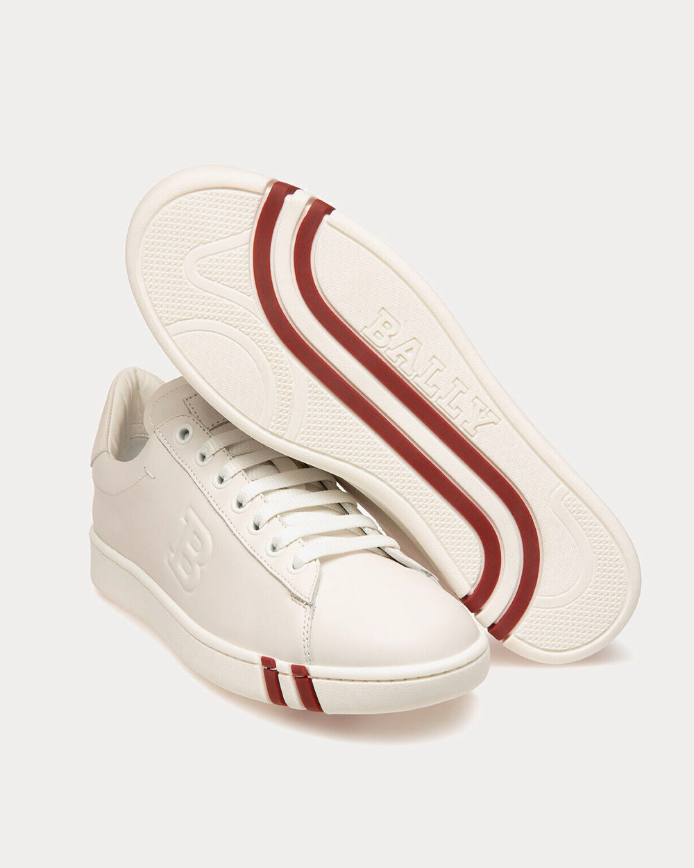 Bally Wivian Leather White Low Top Sneakers - 3