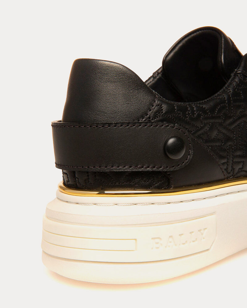 Bally Malya Leather Black Low Top Sneakers - 4