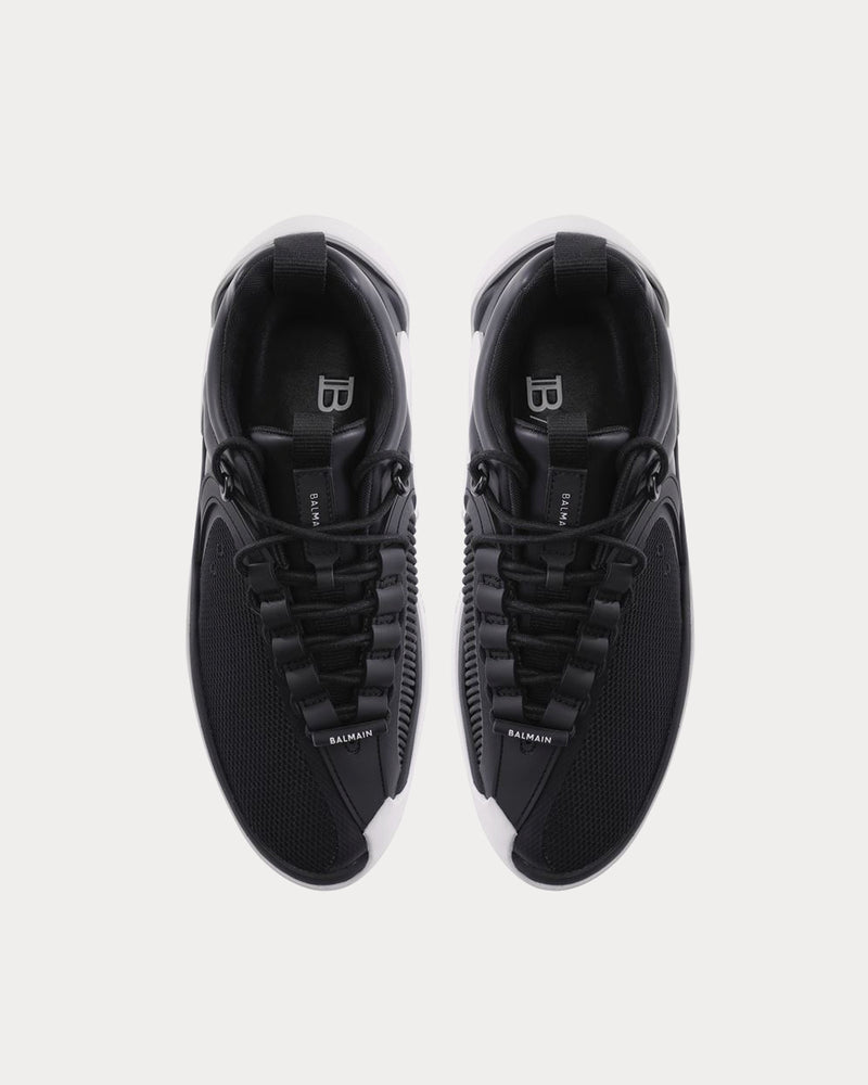 Balmain B-Runner Gummy Leather Black / White Low Top Sneakers - 3