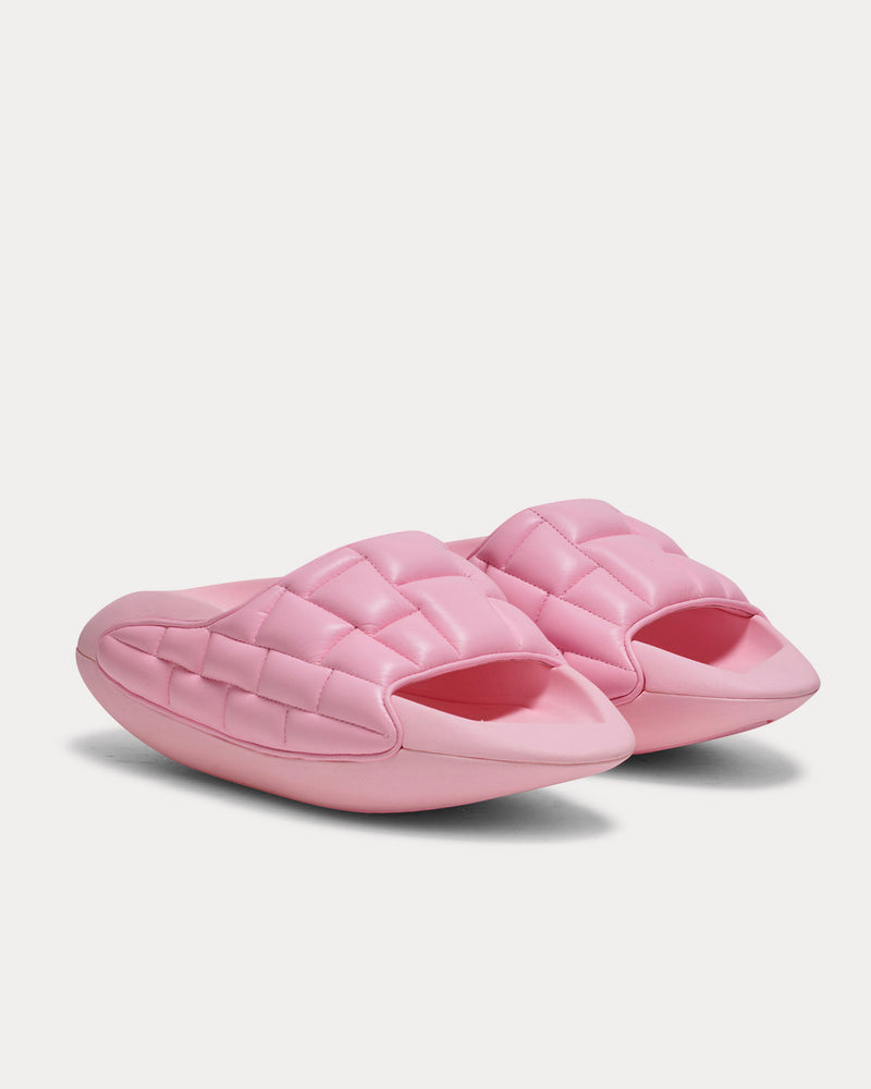 Balmain B-IT Quilted Leather Pink Mules - 3