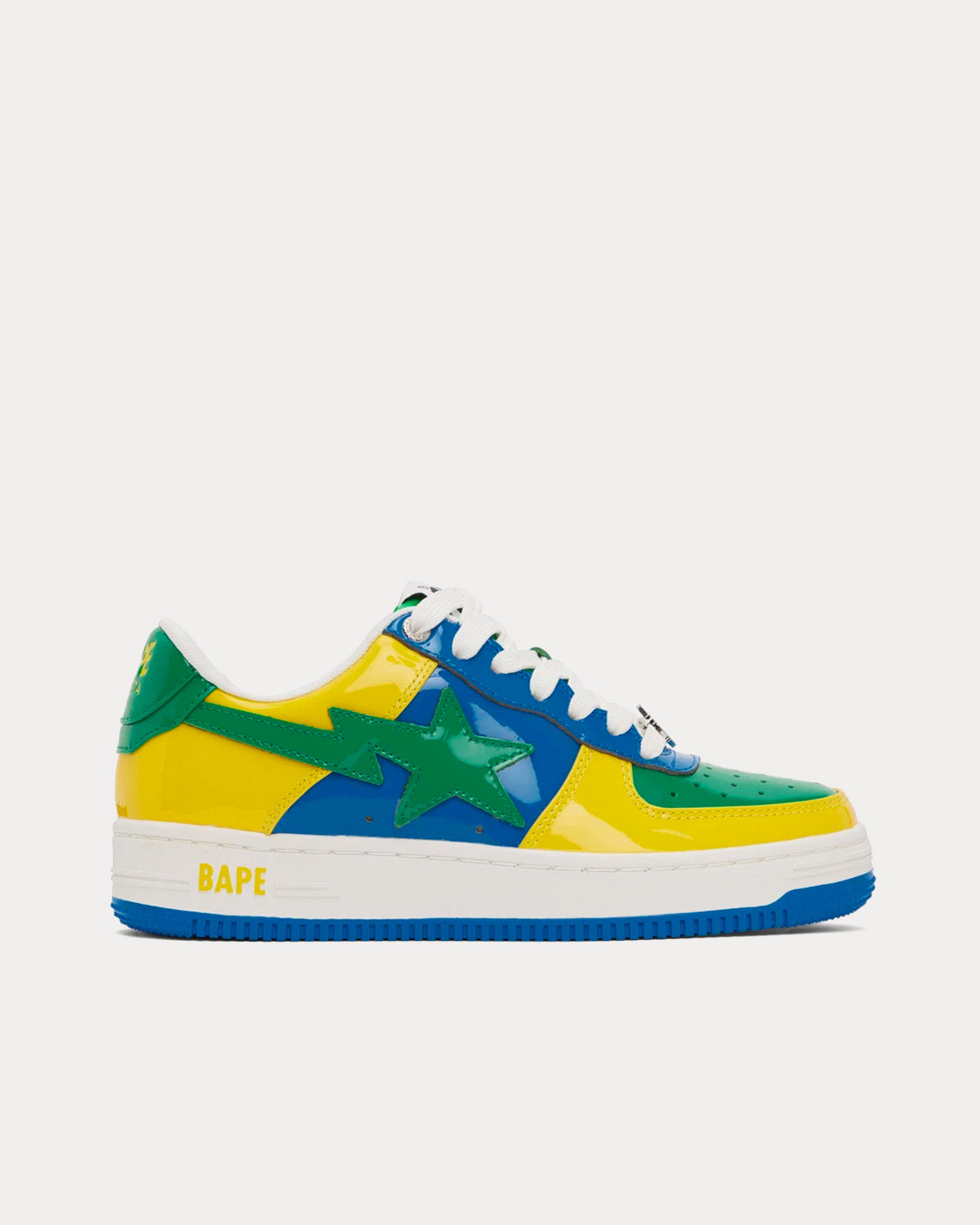 A Bathing APE BAPE Sta Blue / Yellow / Green Low Top Sneakers - 1