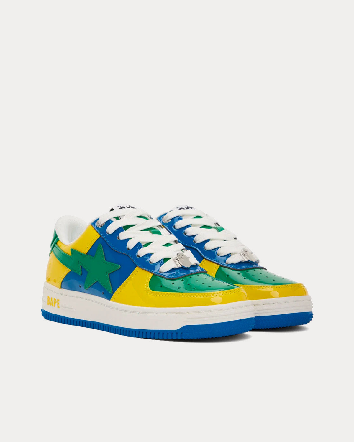 A Bathing APE BAPE Sta Blue / Yellow / Green Low Top Sneakers - 2