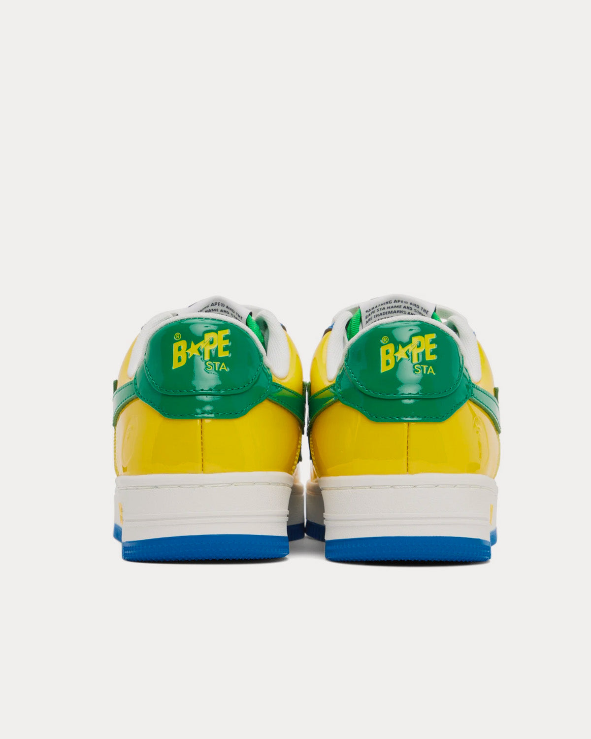 A Bathing APE BAPE Sta Blue / Yellow / Green Low Top Sneakers - 3