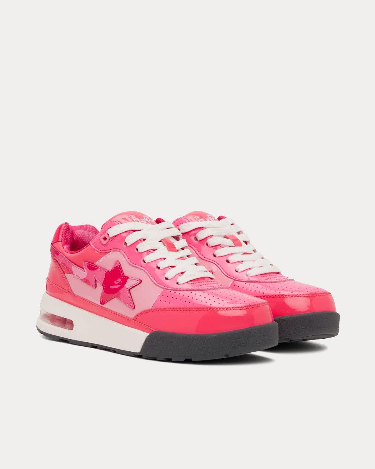 A Bathing APE Bape Road Sta 1 Pink Low Top Sneakers - 2