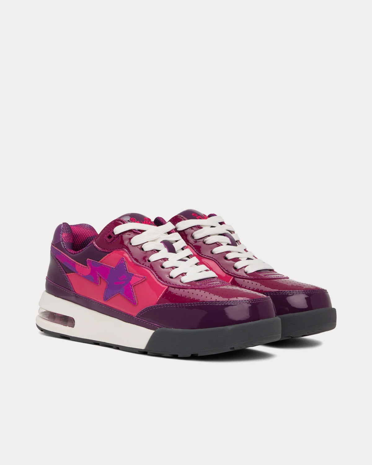 A Bathing APE Bape Road Sta 1 Purple Low Top Sneakers - 2