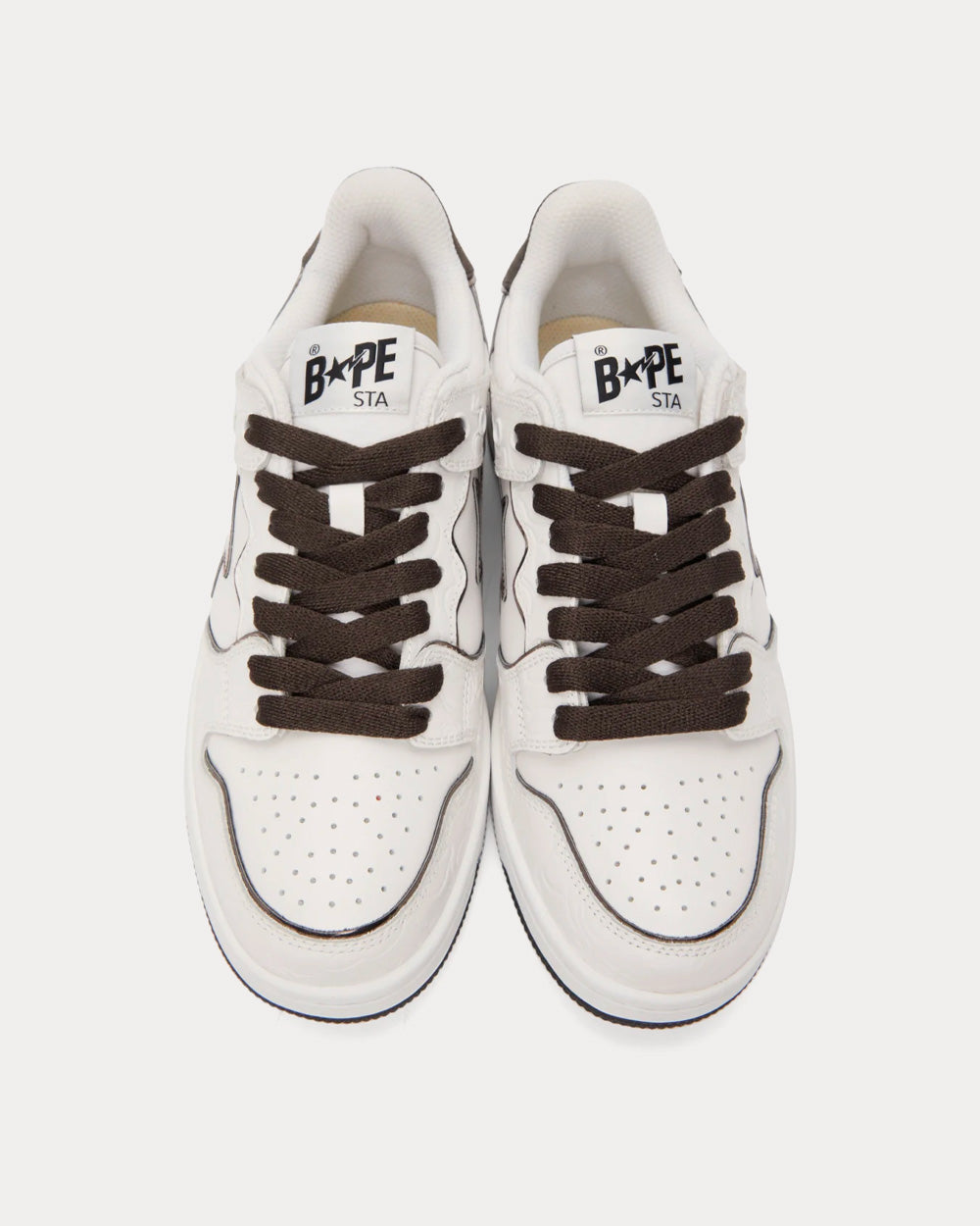 A Bathing APE SK8 STA White / Black Low Top Sneakers - 2