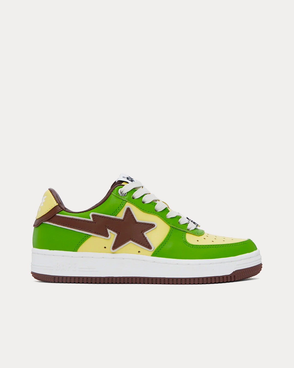 A Bathing APE Bape Sta Green / Yellow / Brown Low Top Sneakers - 1