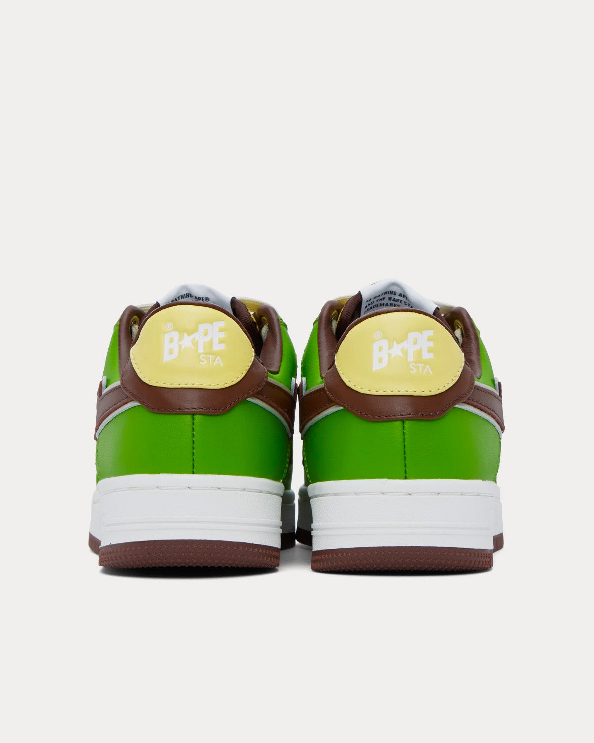 A Bathing APE Bape Sta Green / Yellow / Brown Low Top Sneakers - 3