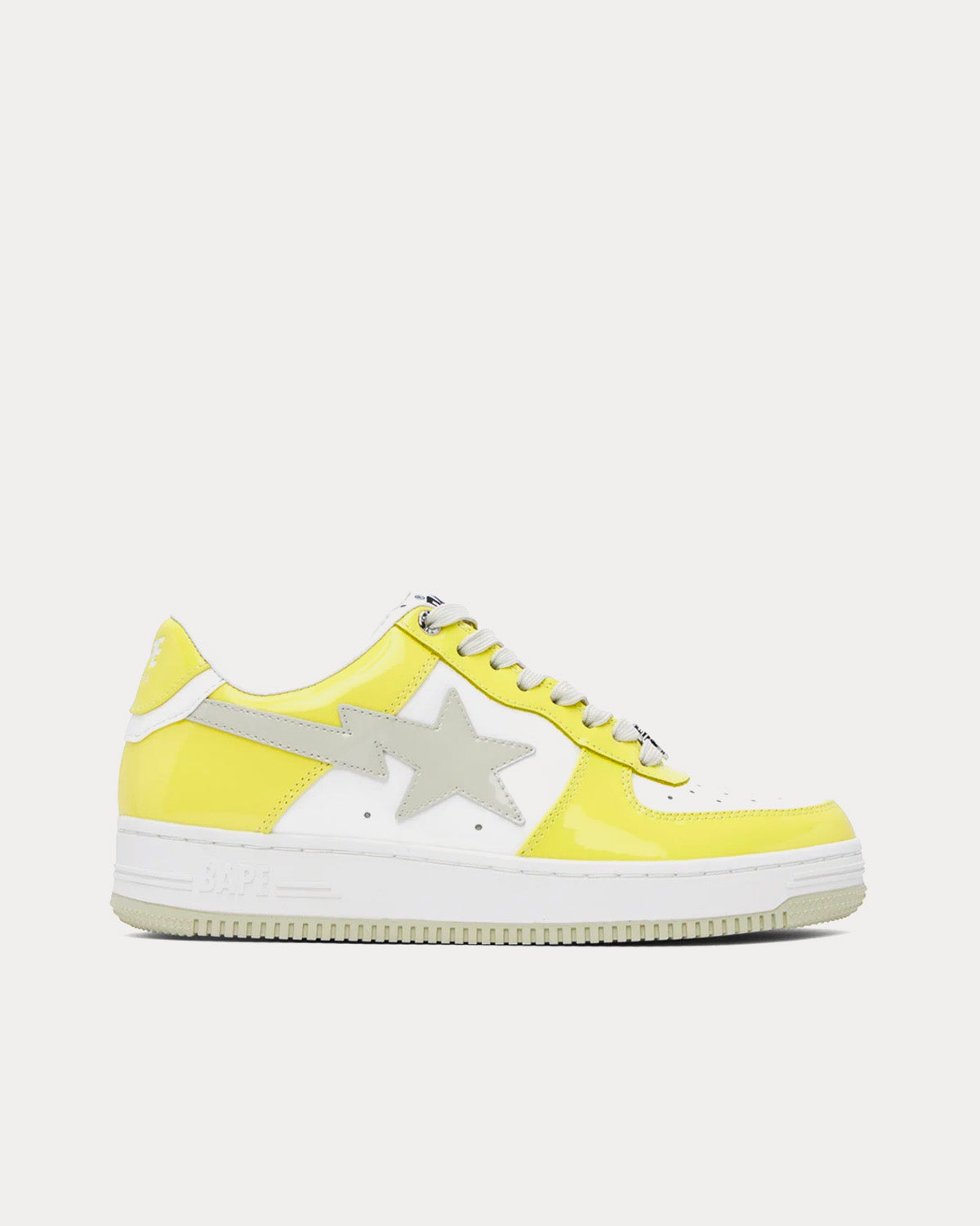 A Bathing APE Bape Sta Yellow / White / Beige Low Top Sneakers - 1