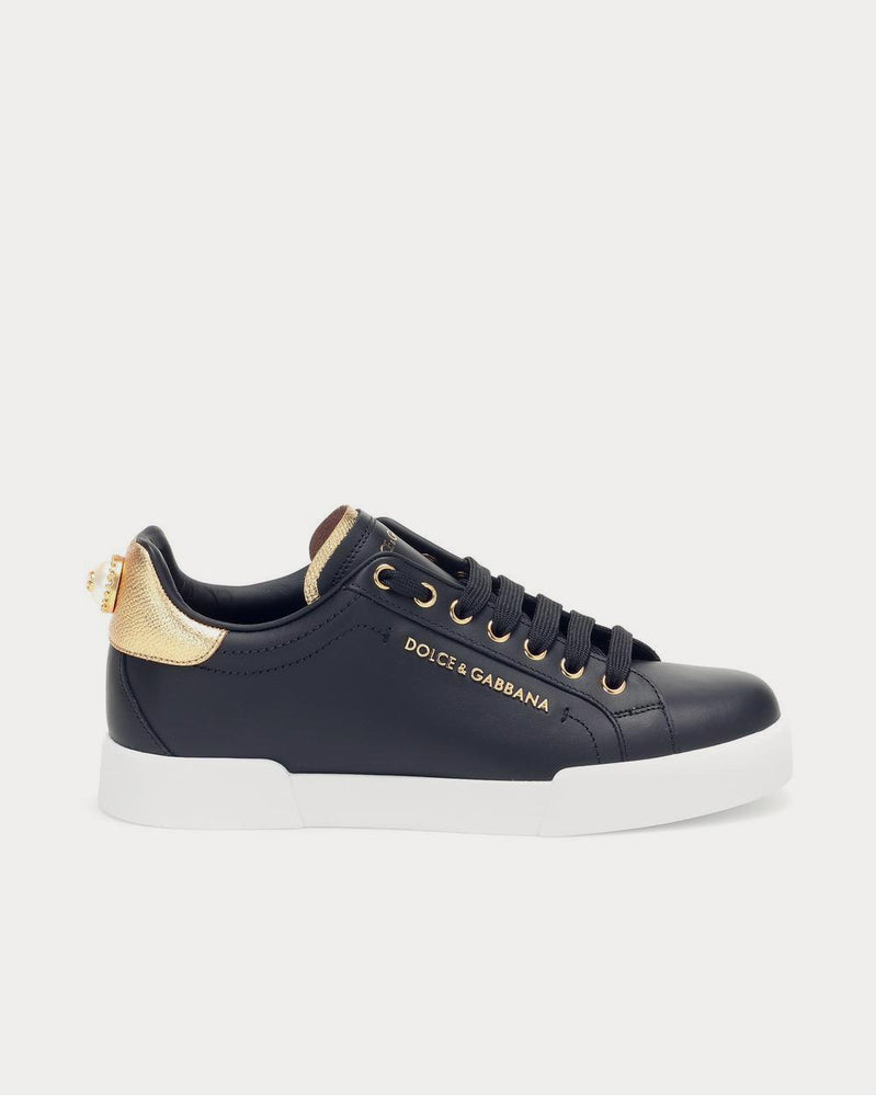 Dolce & Gabbana Portofino leather Nero Low Top Sneakers - 1