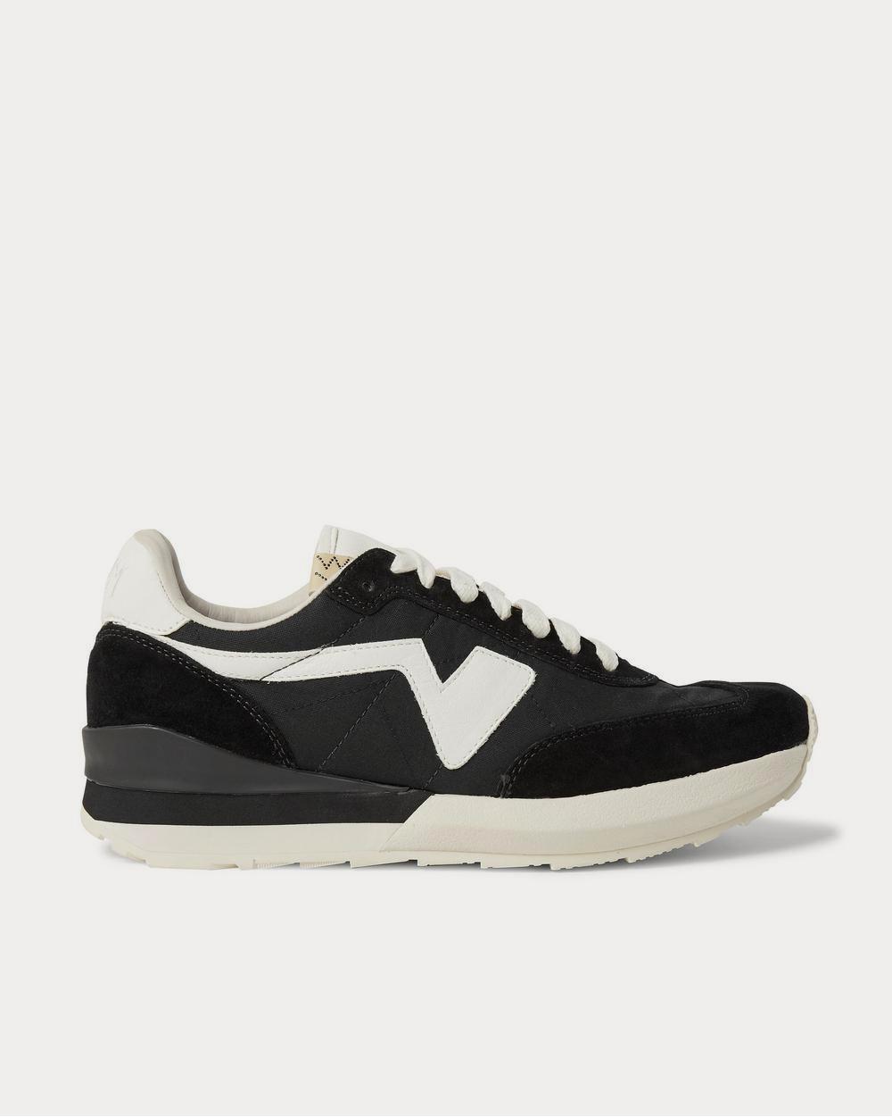 Visvim FKT Runner Suede- and Leather-Trimmed Nylon-Blend  Black low top sneakers - 1