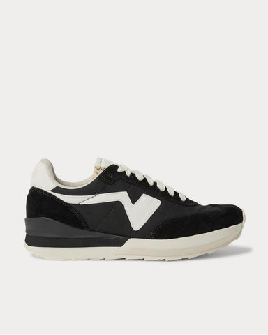 Visvim FKT Runner Suede- and Leather-Trimmed Nylon-Blend  Black low top sneakers