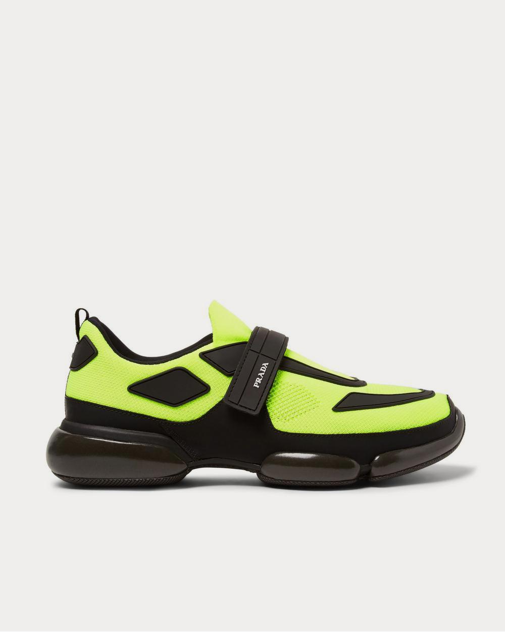 Prada Cloudbust Mesh, Rubber and Leather  Yellow low top sneakers - 1