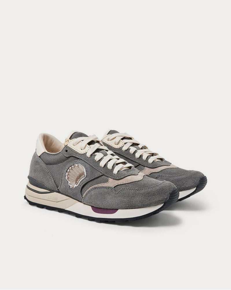 Visvim Roland Leather-Trimmed Suede and Mesh  Gray low top sneakers - 2